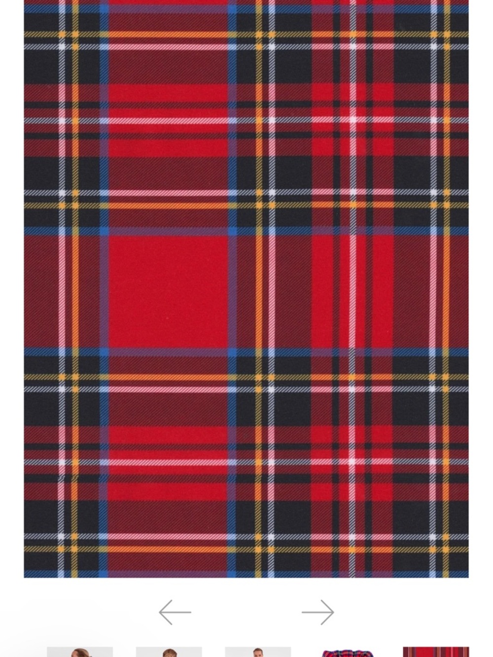 Gretchen Scott Red Plaid Ruff Neck Top | 3/4 Sleeve Preppy Blouse Size Large - Picture 6 of 9